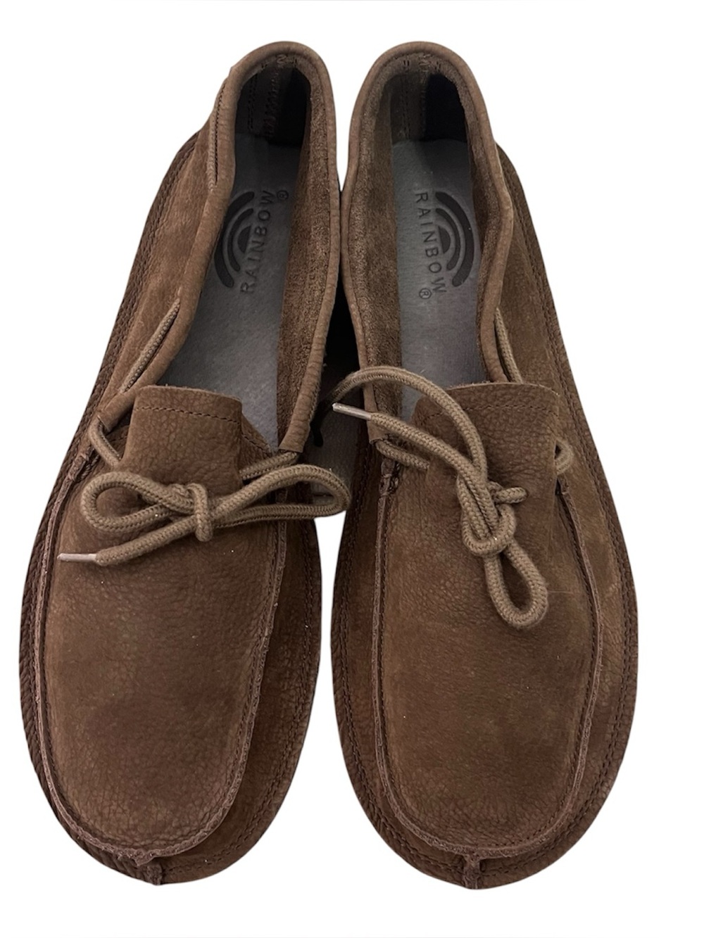 Rainbow Sandals Men’s Mocca Loaf Brown Suede Leather Loafers Moccasins Size 12
